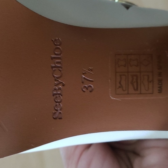 SEE by Chloe Steffi Grommet Leather Mules Size 7.5 - Picture 11 of 11